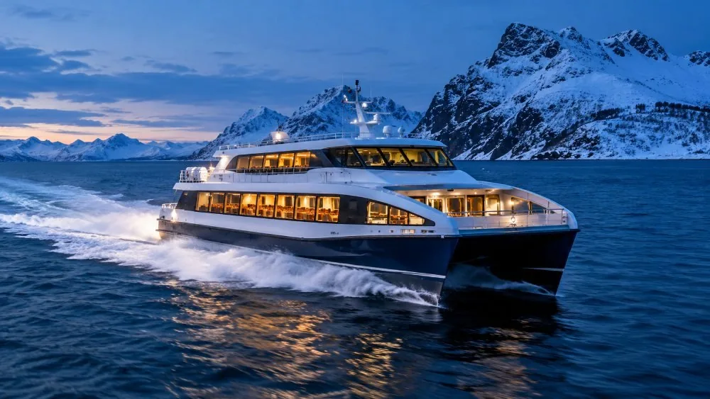 Au départ de Tromsø : Safari d'observation des baleines en catamaran rapide
